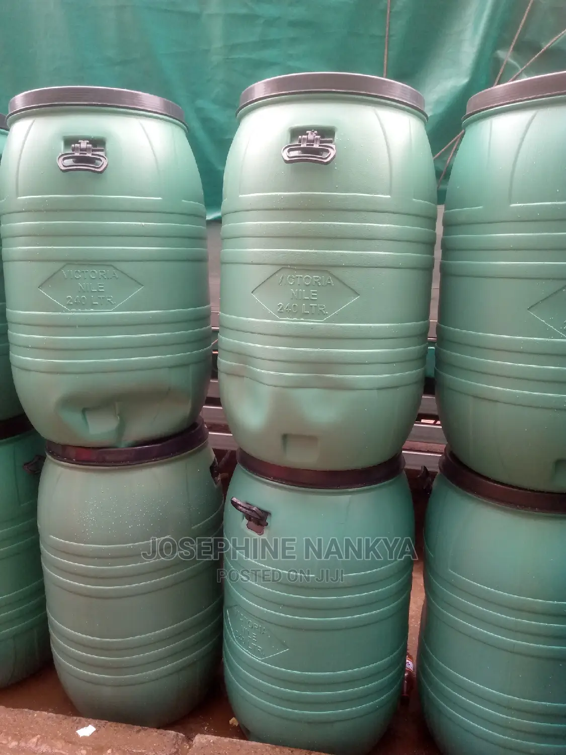 Water Drum 240 Liters, Green