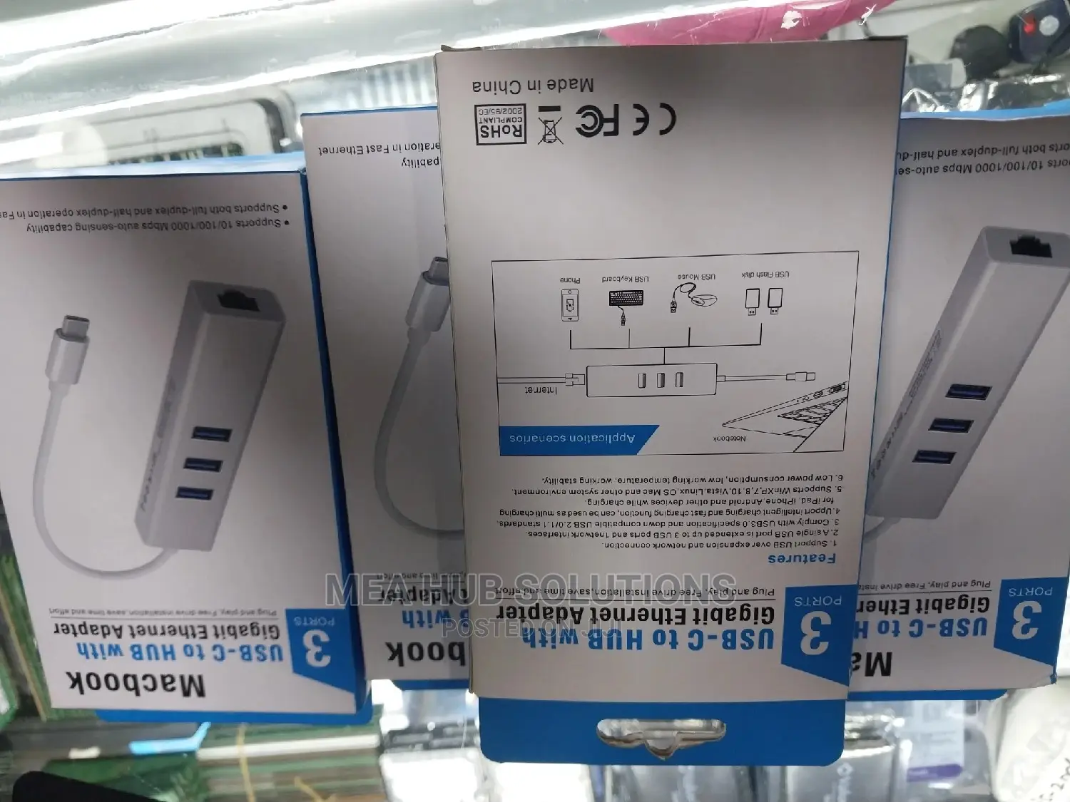 USB-C to HUB With Gigabita Ethernet Adapter