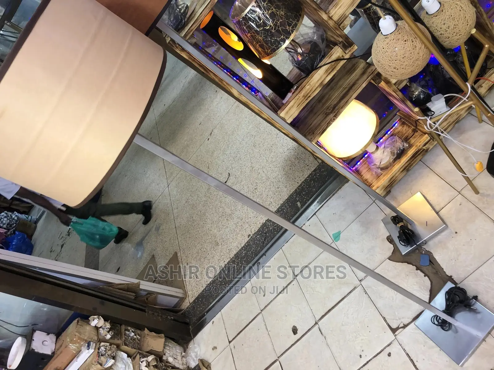 Floor Silver Bedside Lamp