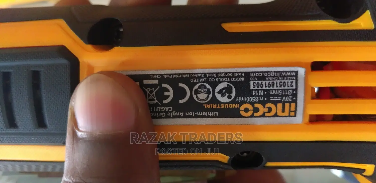 INGCO 20V Cordless Angle Grinder, Battery,Charger Included
