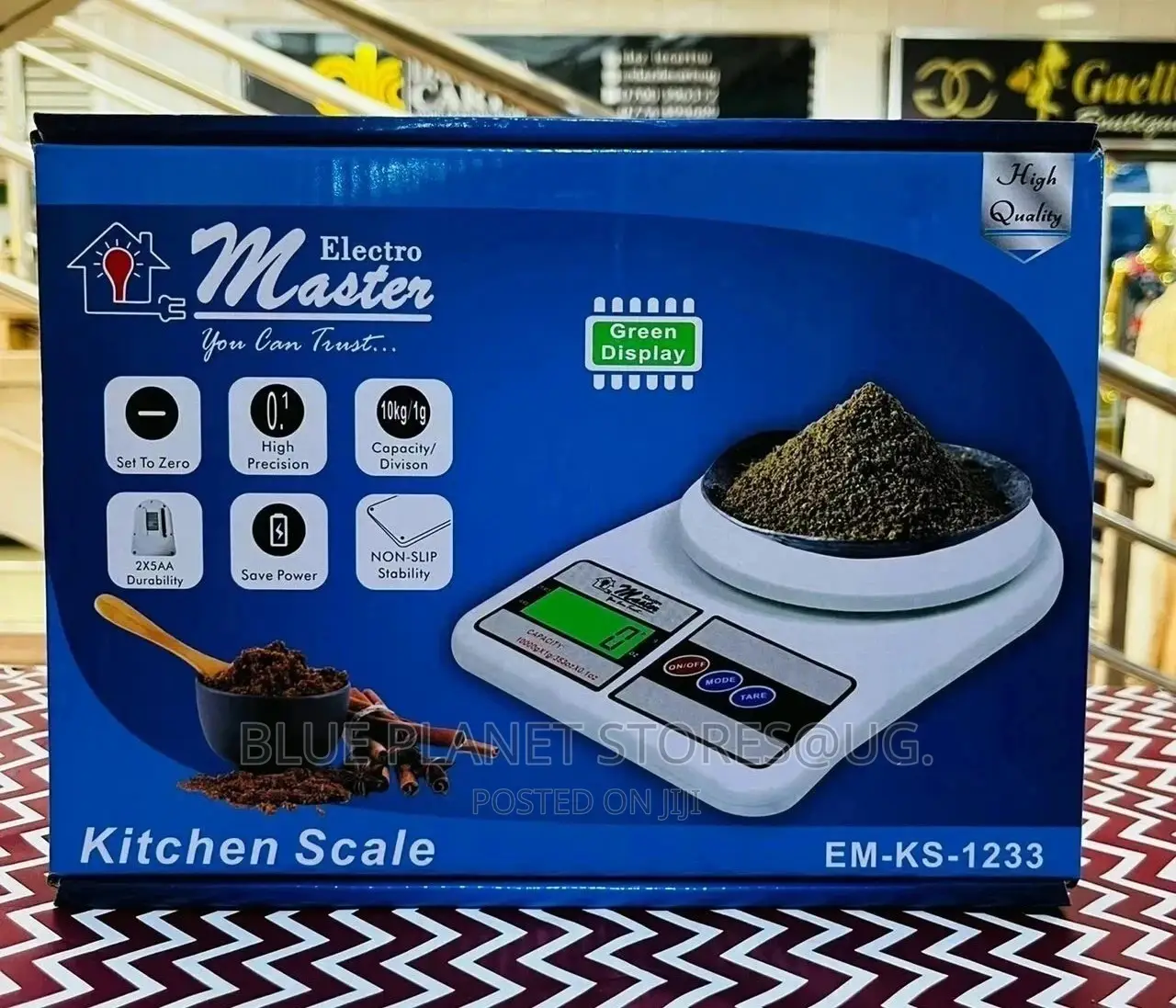 ELECTRO MASTER 1g-10kg Kitchen Weighing Scales \\ EM-KS-1233
