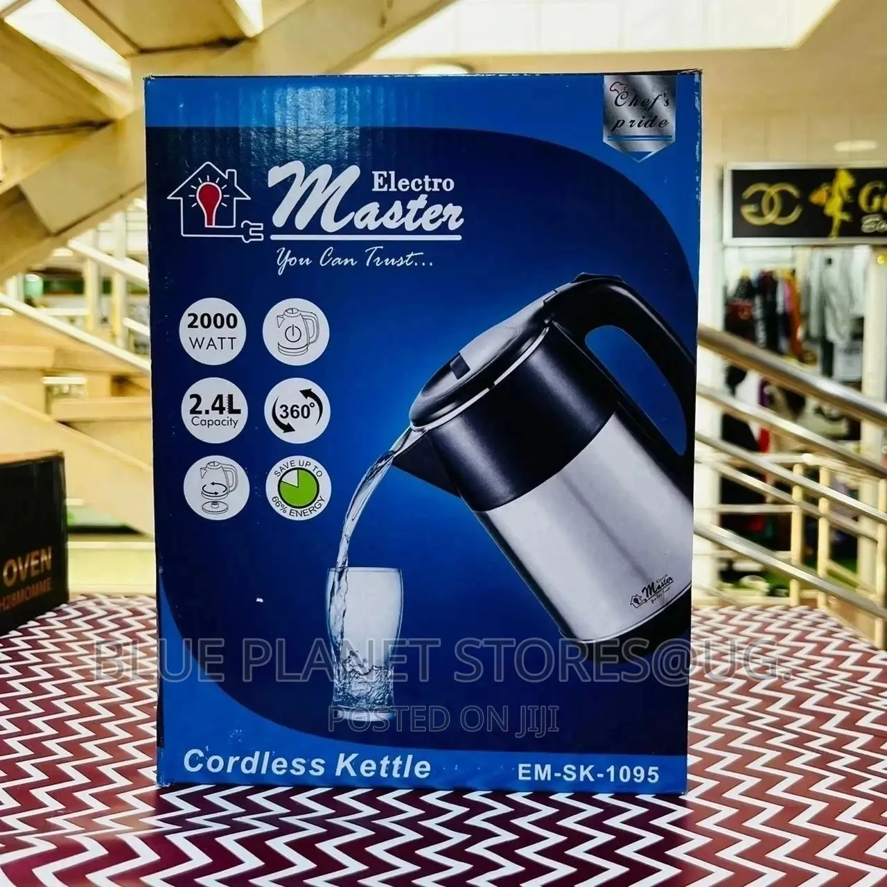 Electro Master 2.4L Cordless Kettles || 2000w || EM-SK-1095