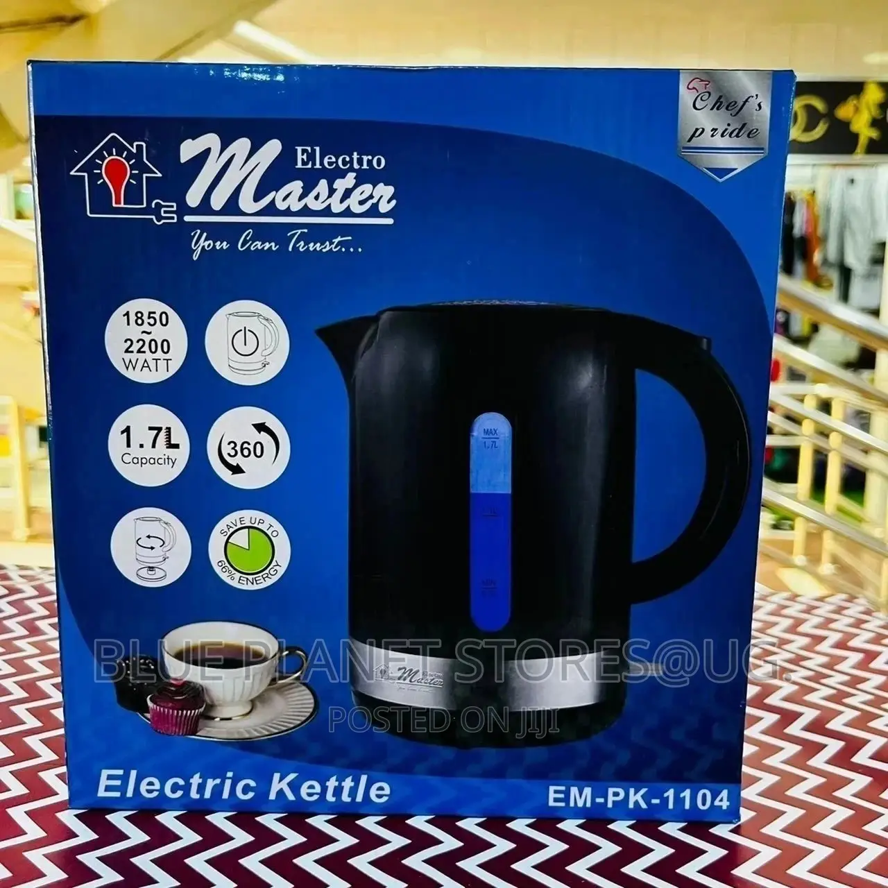 Electro Master 1.7L Electric Kettles || 2200w || EM-PK-1104