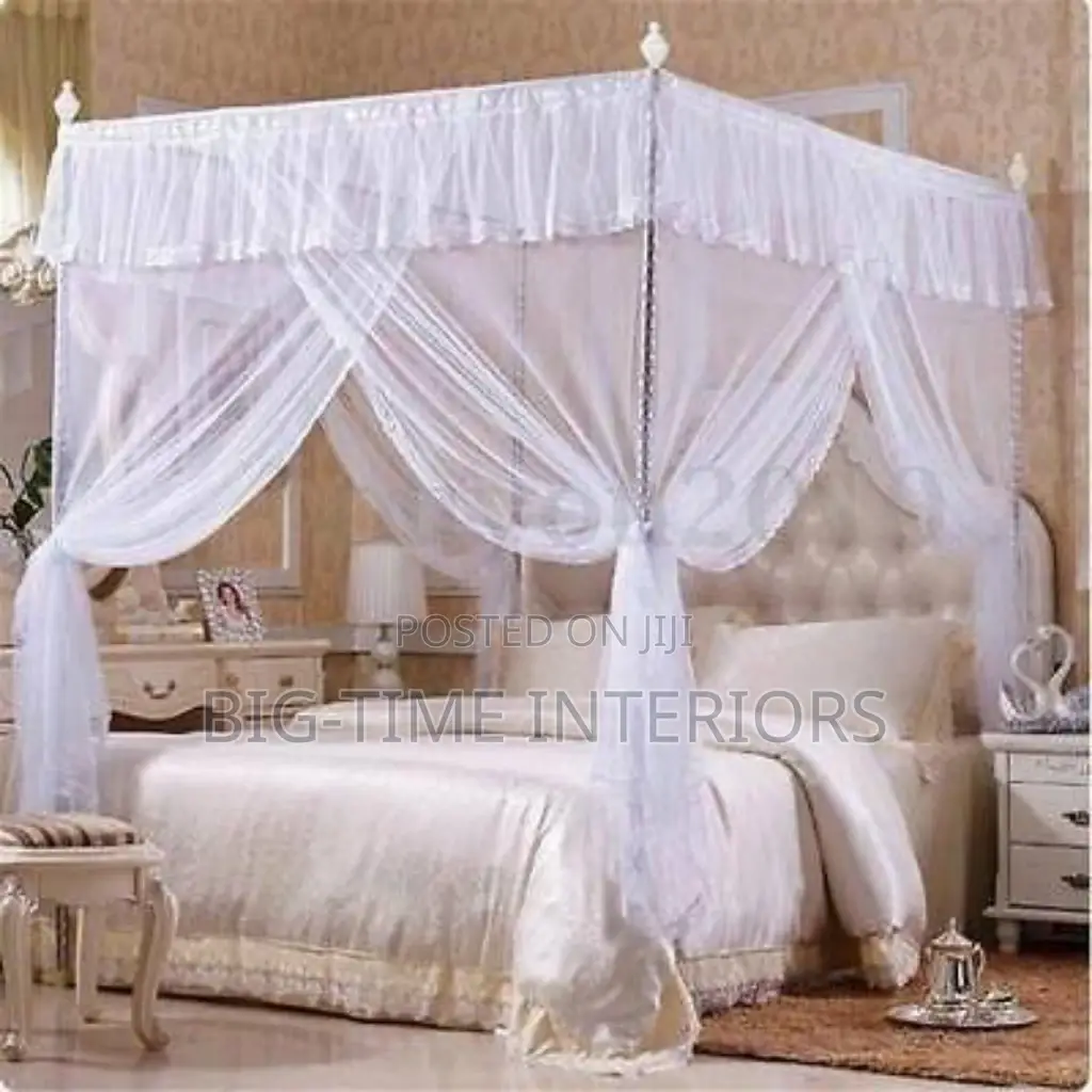 White 4 Stand Mosquito Net