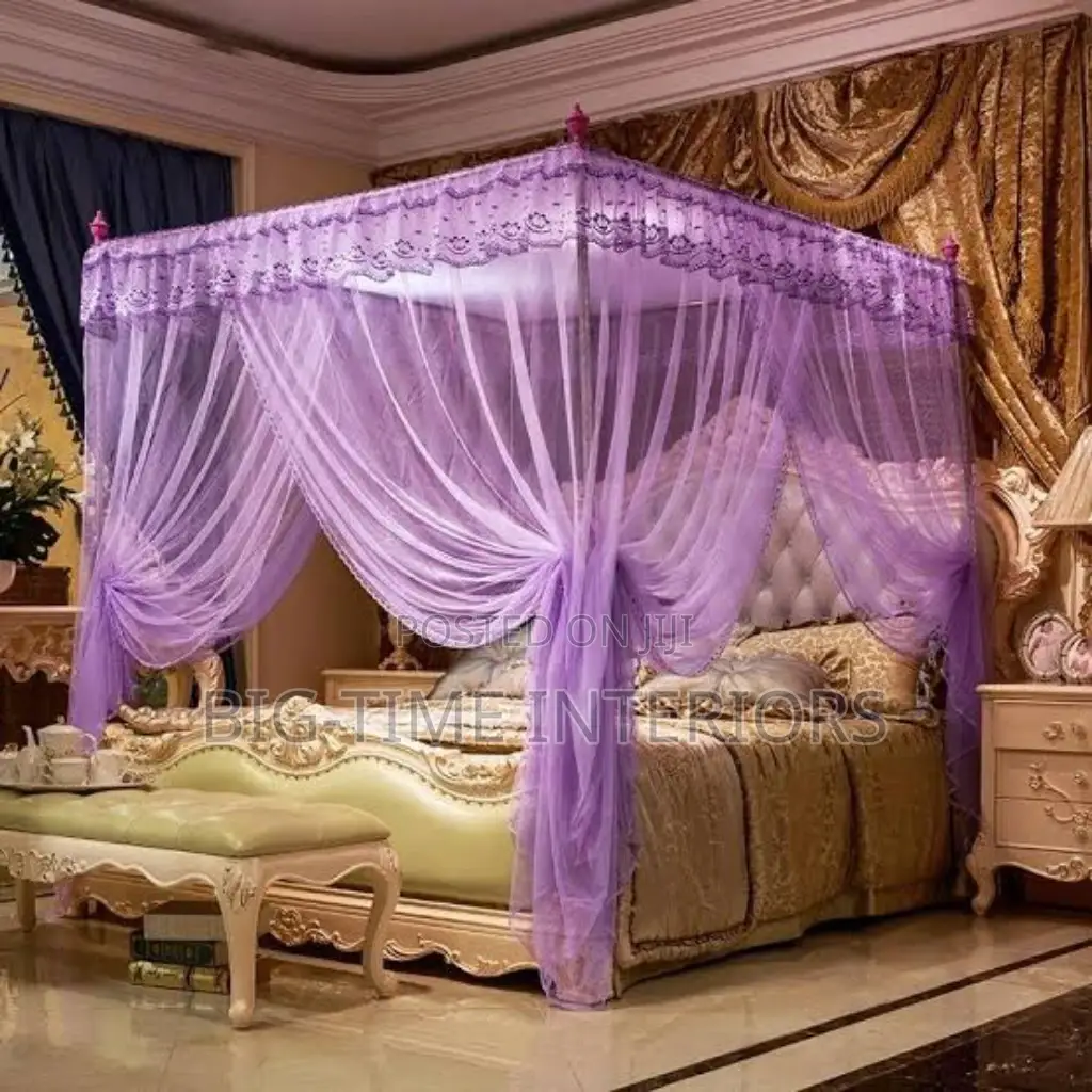 Purple 4stand Mosquito Net