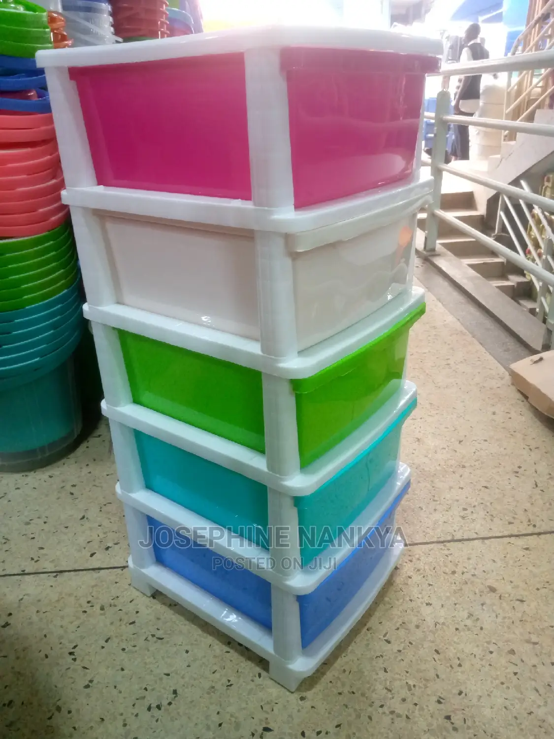 Plastic Drower, Five Shelves