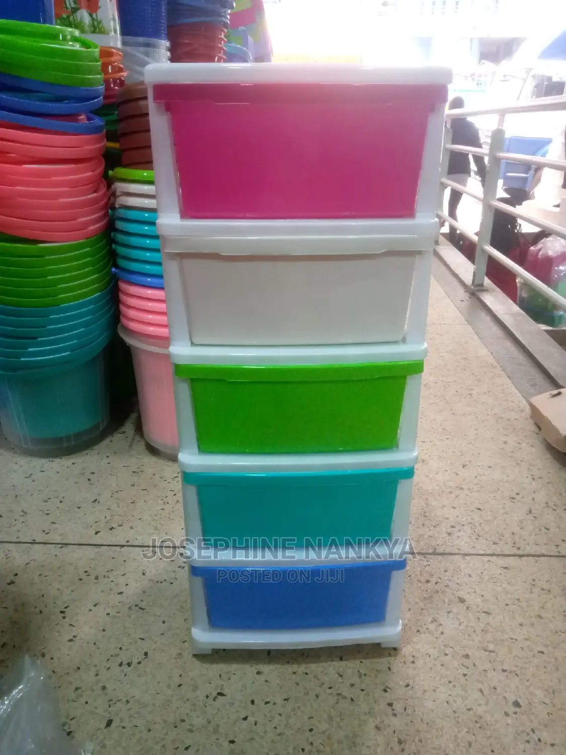 Plastic Drower, Five Shelves