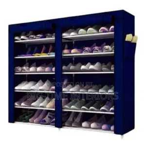 2 Column Metallic Shoe Rack