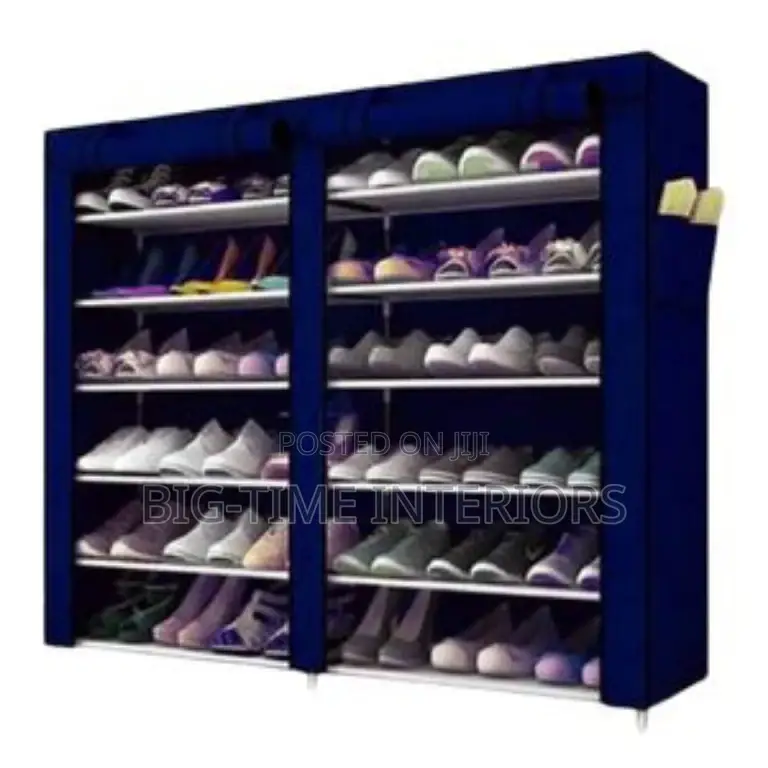 2 Column Metallic Shoe Rack