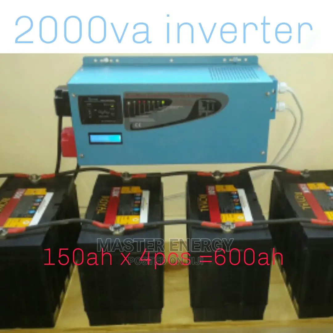 600ah and 2000va Power Backup System, 150ah X 4pcs = 600ah