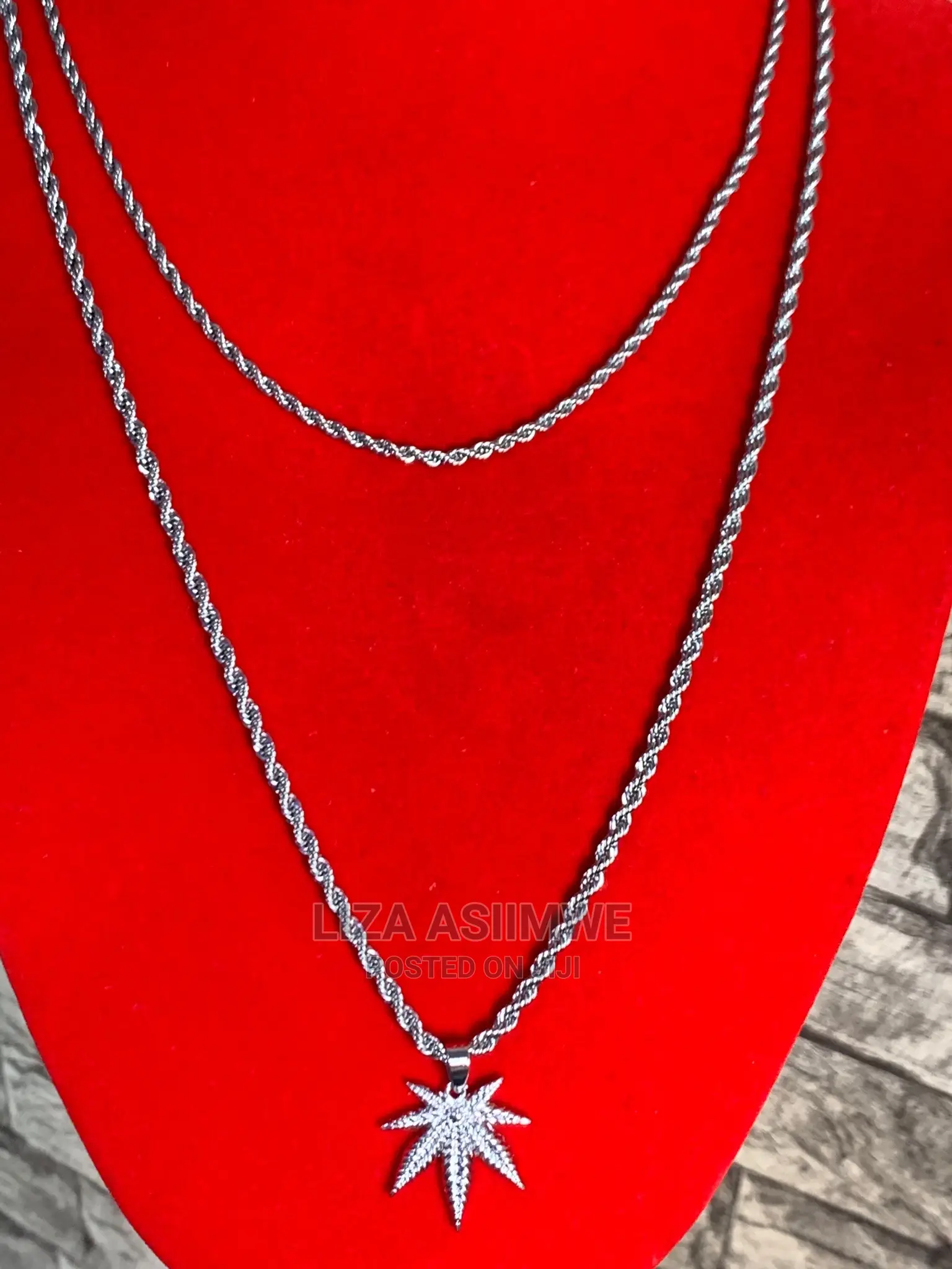 Men’S Simple Double Necklaces Available