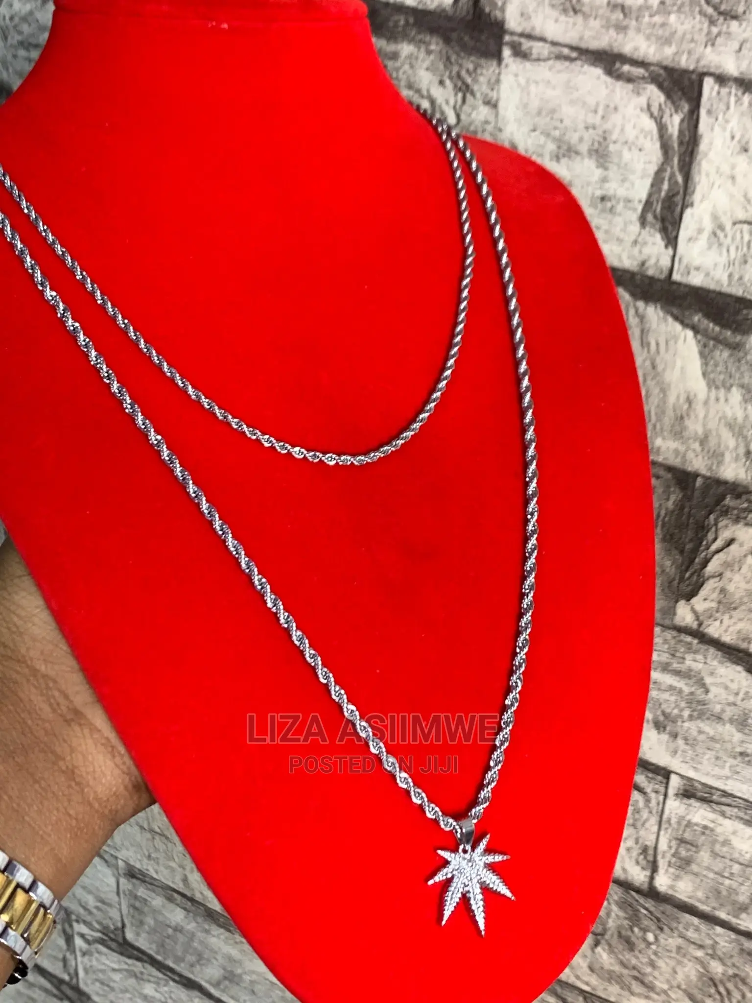 Men’S Simple Double Necklaces Available