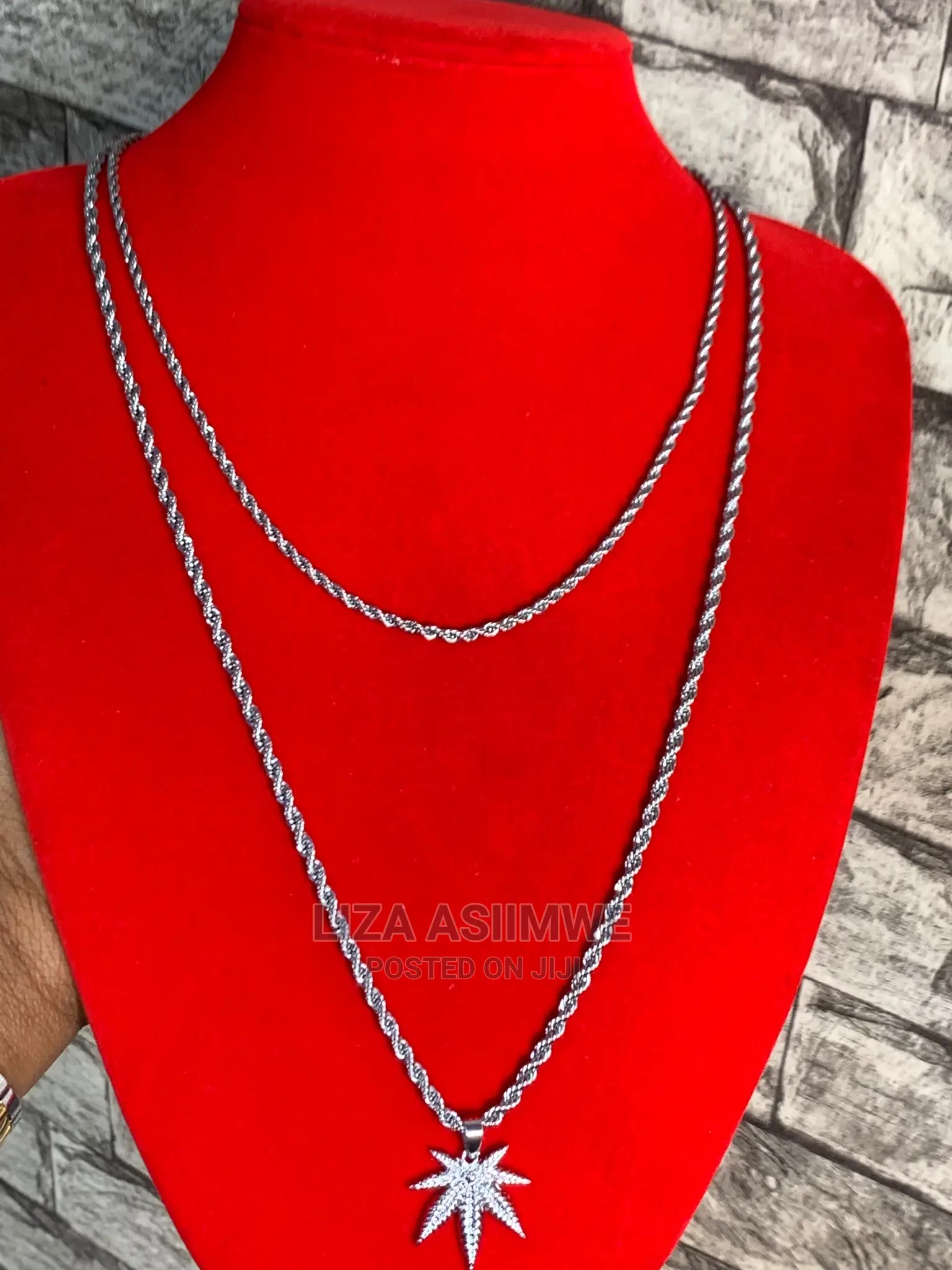 Men’S Simple Double Necklaces Available