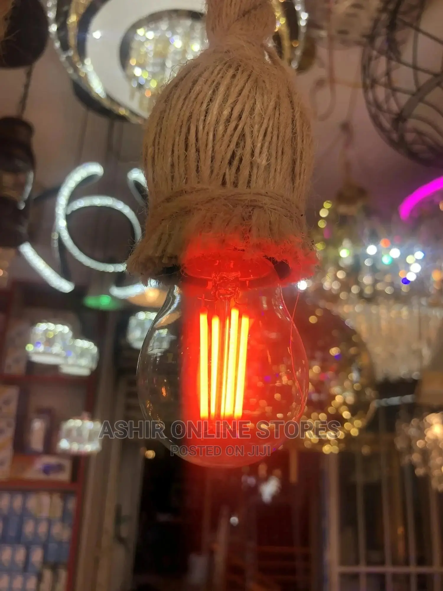 Red Filament Bulb
