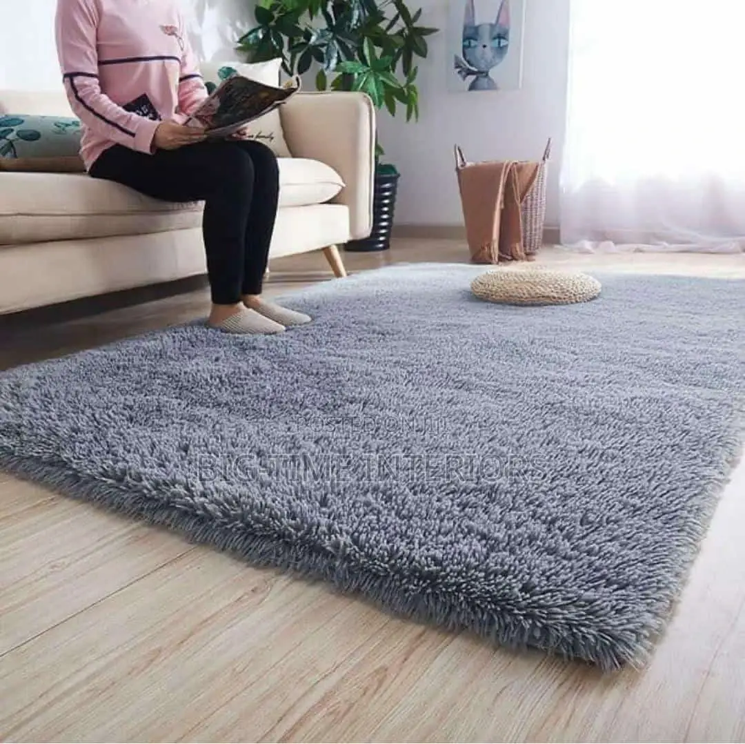 Woolen Gray Carpet Large
