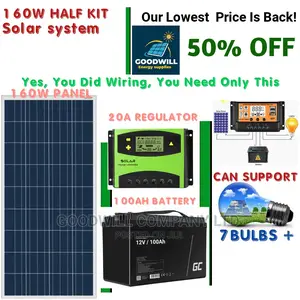 160w Solar Kit (Half Kit)
