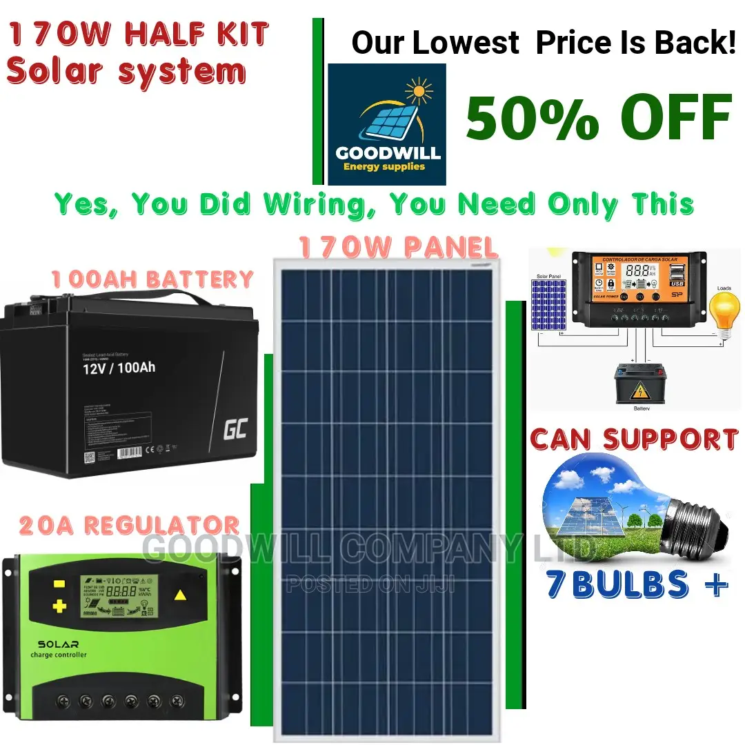 170w Solar Kit (Half Kit)