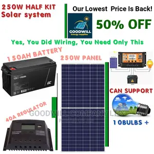 250w Solar Kit (Half Kit)