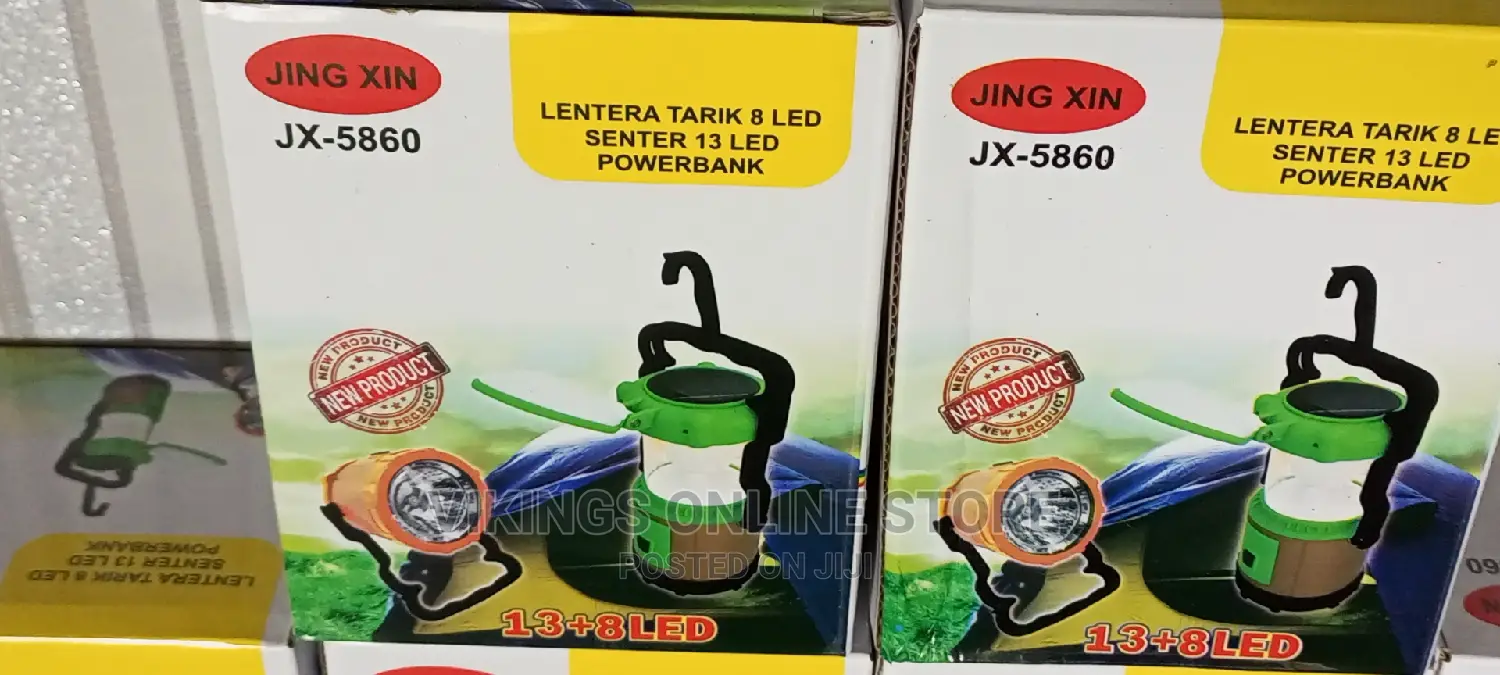 LED Solar Rechargeable Camping Powerbank and Light