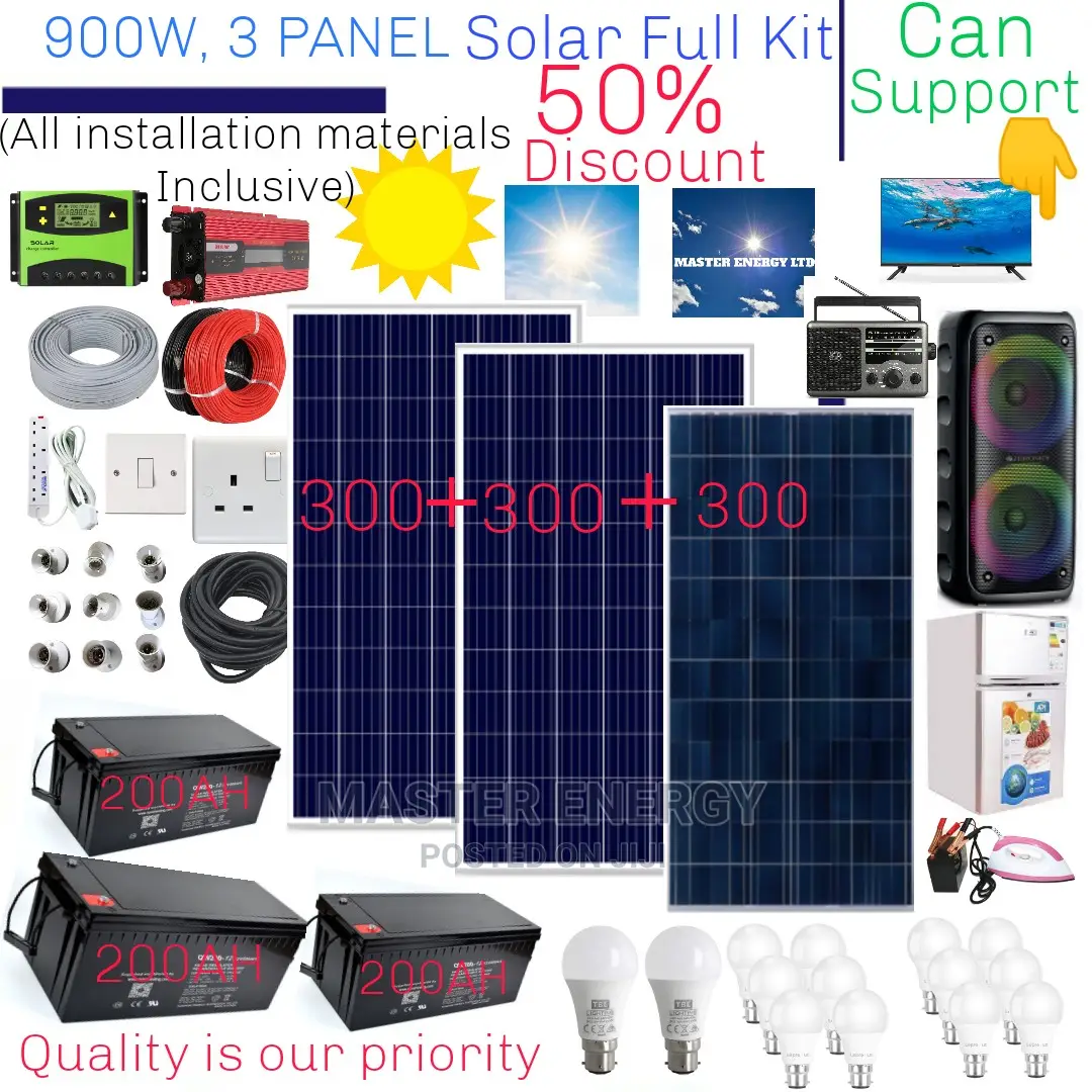 900W and 600ah Solar System Full Kit
