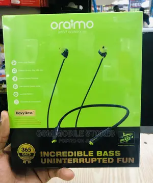 Oraimo Shark 4 Neckband Wireless Bass Earphones - Blue