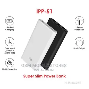 10000mah Super Slim ITEL Power Bank - Black