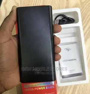 10000mah Super Slim ITEL Power Bank - Black