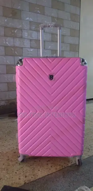 Pink Plastic Suitcase Medium
