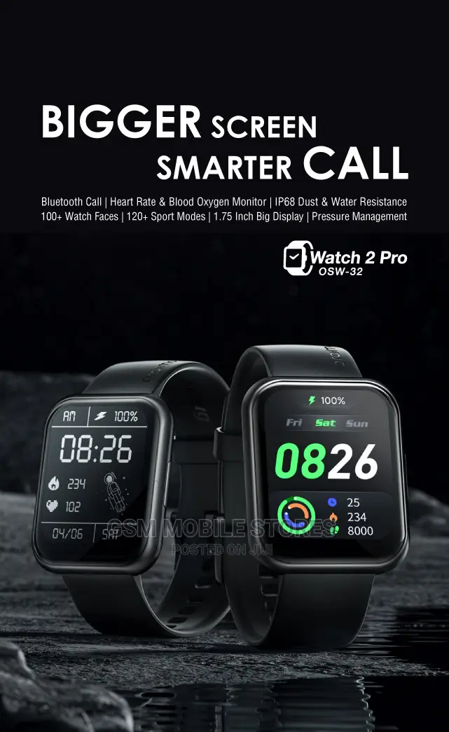 Oraimo Watch 2 Pro BT Call Quickly Reply Health Monitor