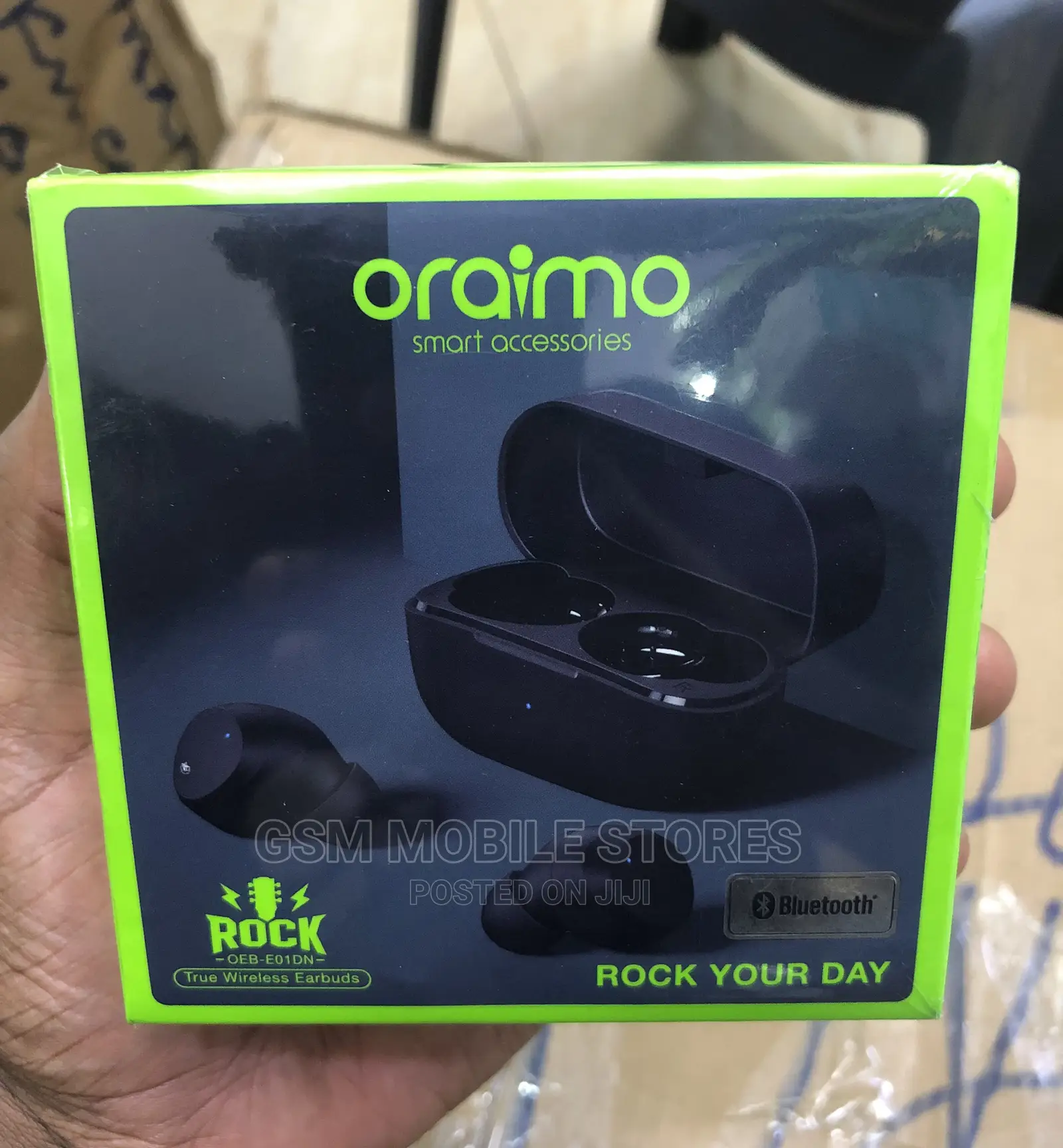 Oraimo Rock Stereo Super Bass True Wireless Earbuds - Black