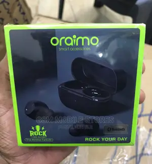 Oraimo Rock Stereo Super Bass True Wireless Earbuds - Black