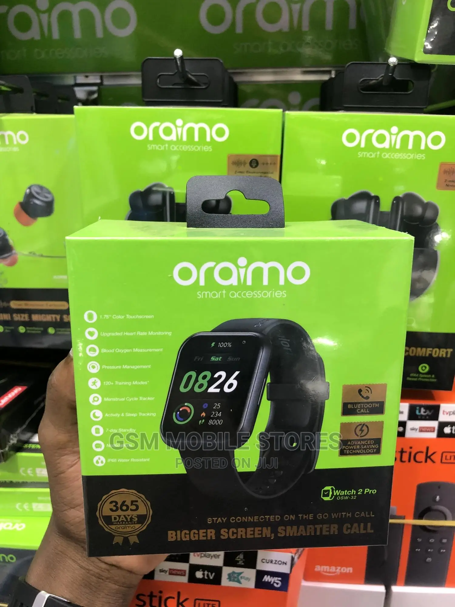 Oraimo Watch 2 Pro BT Call Quickly Reply Health Monitor