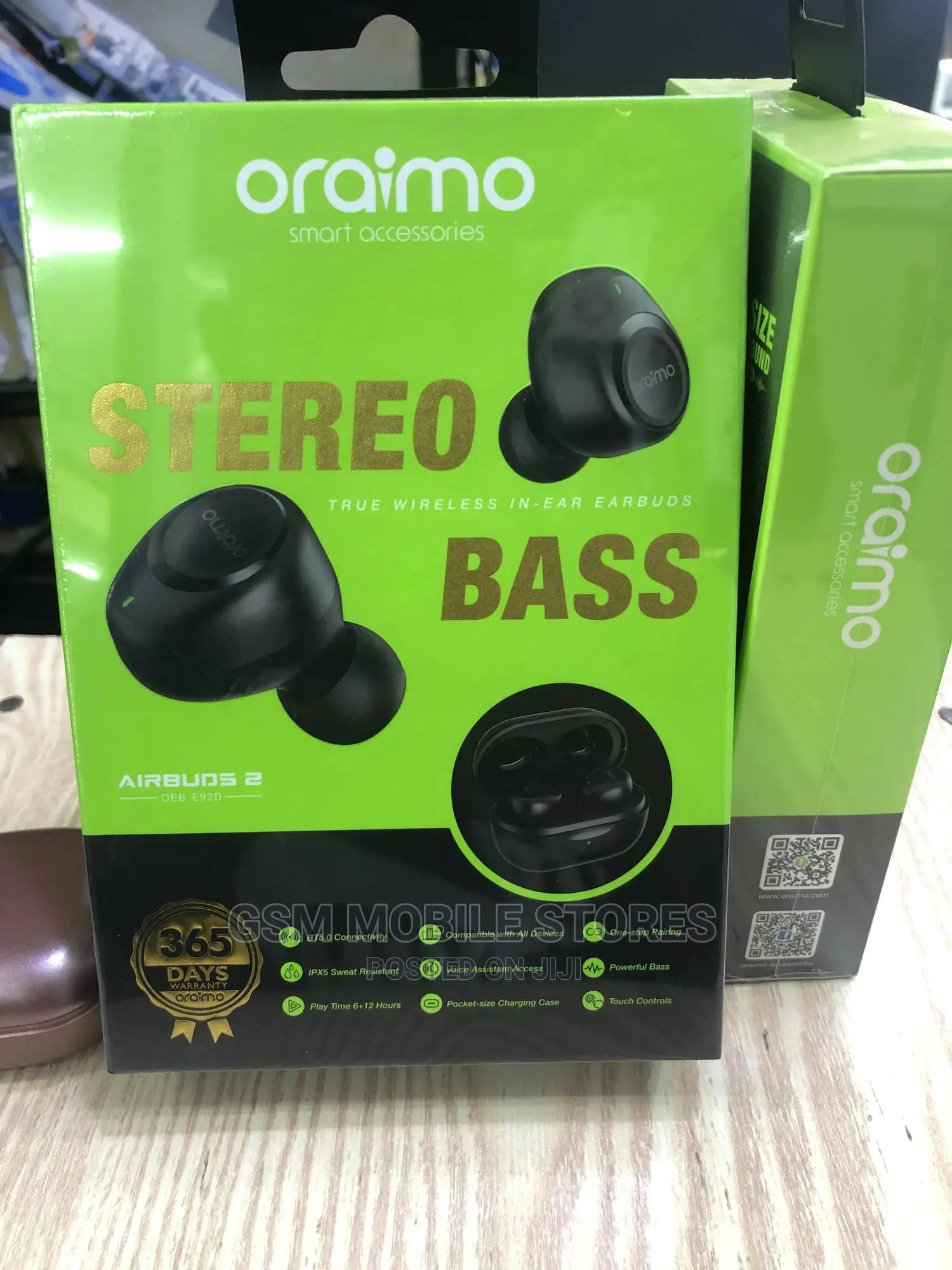Oraimo Airbuds 2 Stereo Bass True Wireless In-Ear Earbuds