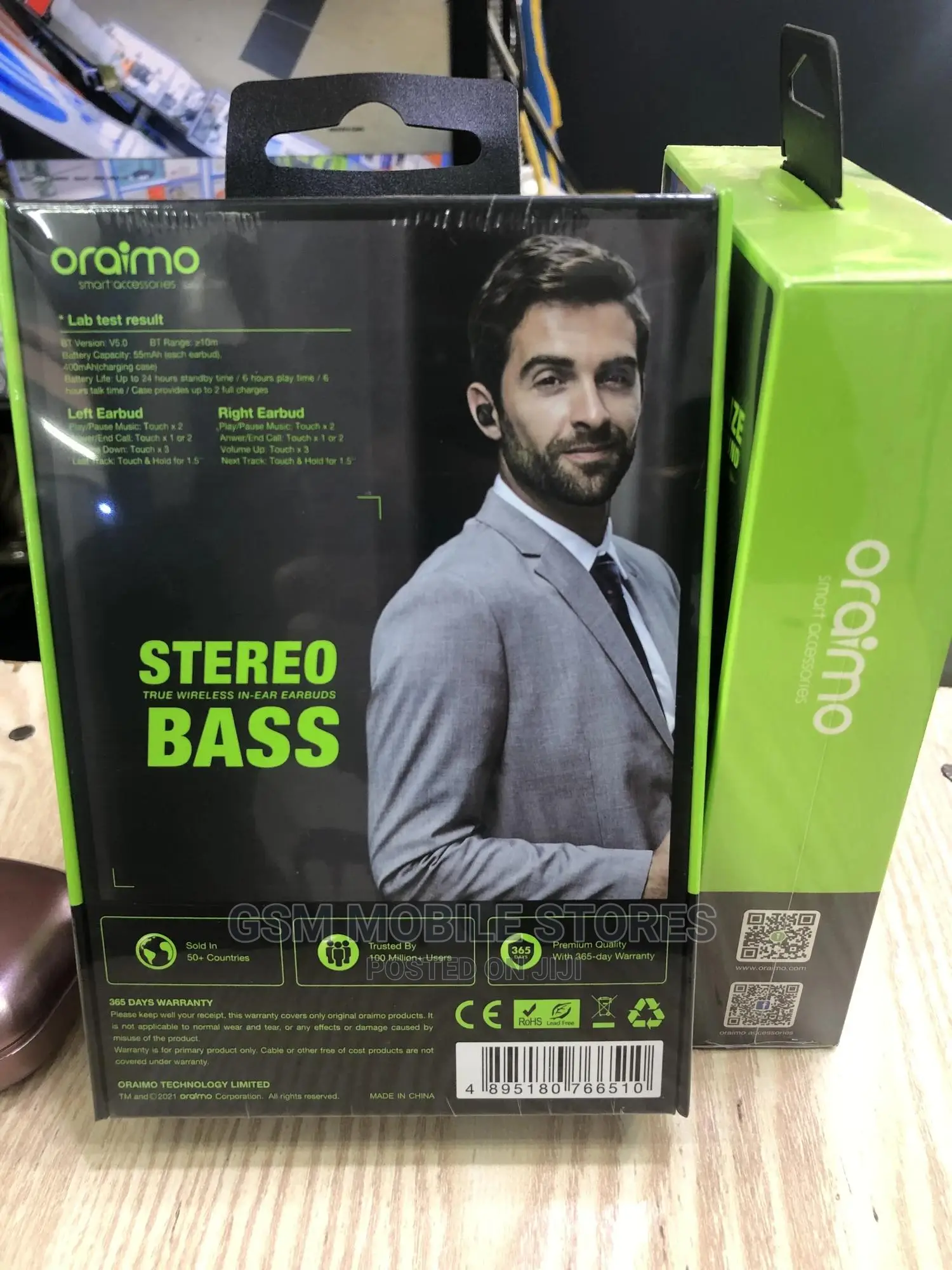 Oraimo Airbuds 2 Stereo Bass True Wireless In-Ear Earbuds