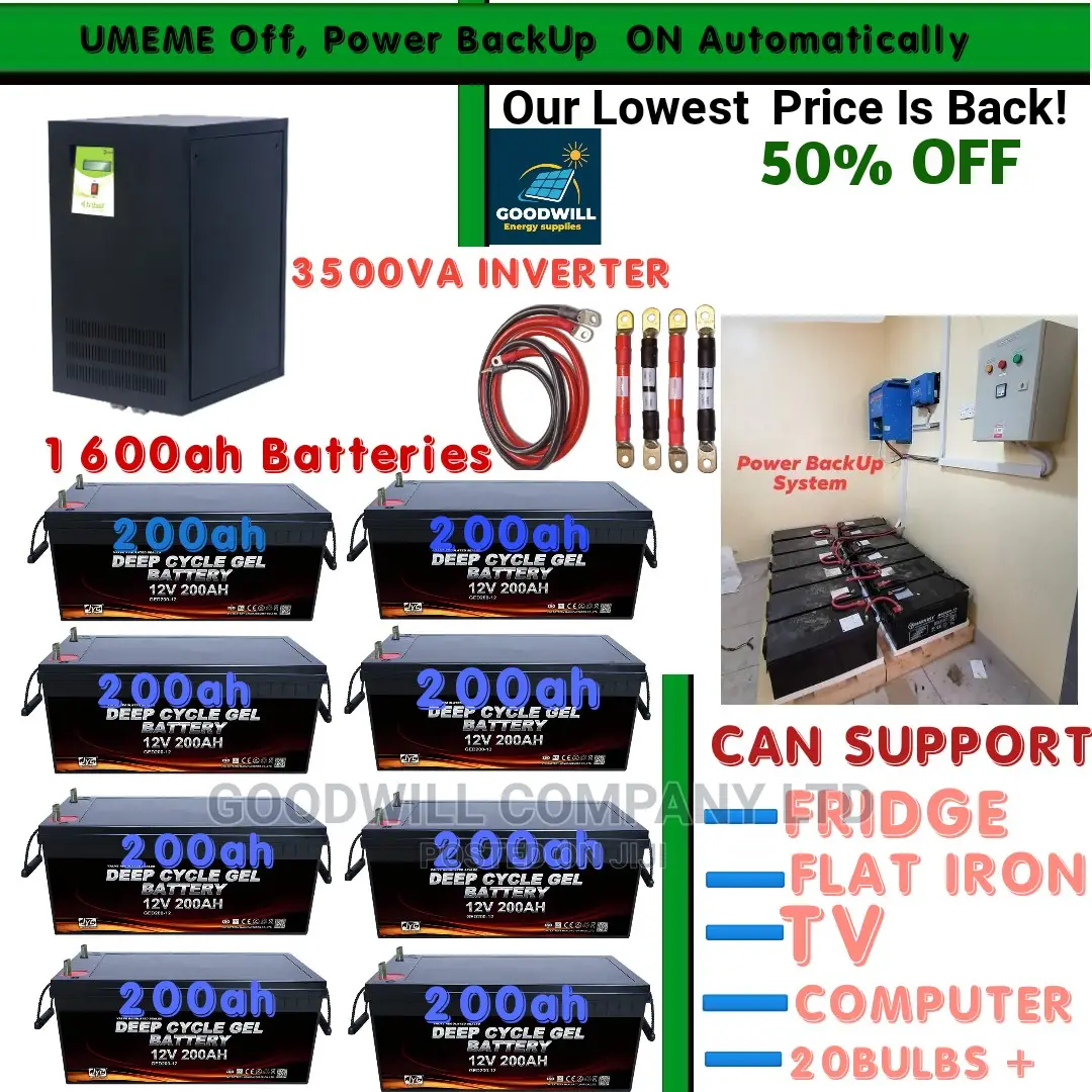 Power Backup System (1600ah Batteries 3500va Inverter)