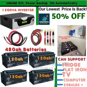 Power Backup System (480ah Batteries 1500va Inverter)