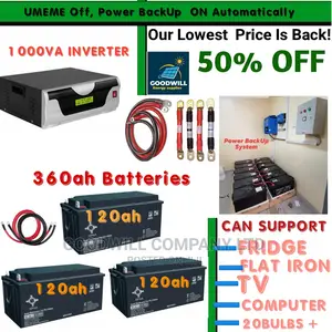 Power Backup System (360ah Batteries and 1000va Inverter)