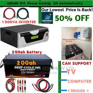 Power Backup System (200ah Battery and 1000va Inverter)