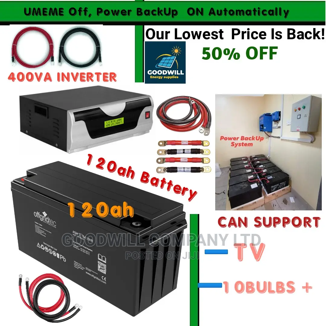 Power Backup System (120ah Battery and 400va Inverter)