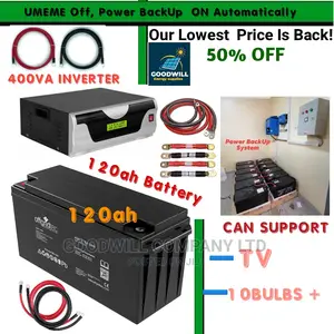 Power Backup System (120ah Battery and 400va Inverter)