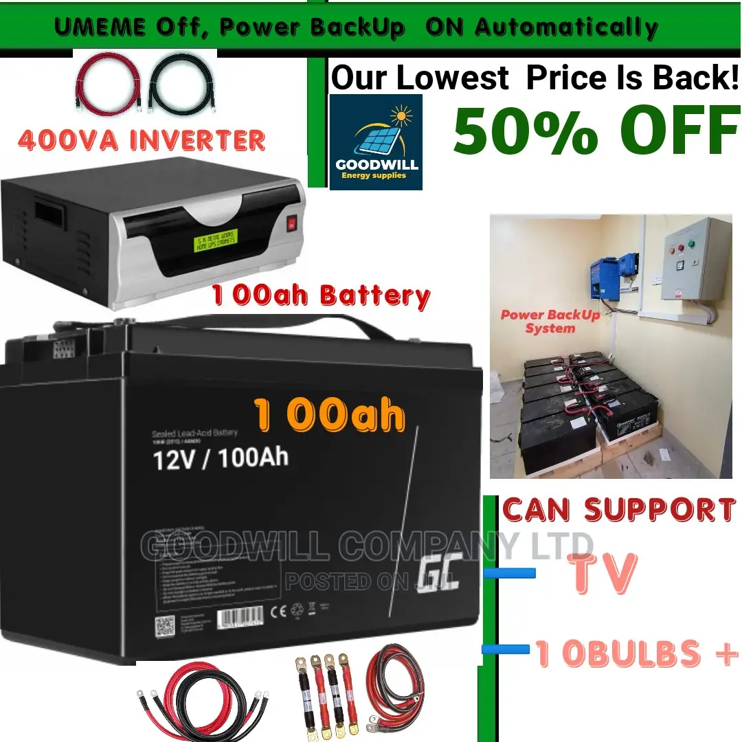 Power Backup System (100ah Batteries and 400va Inverter)