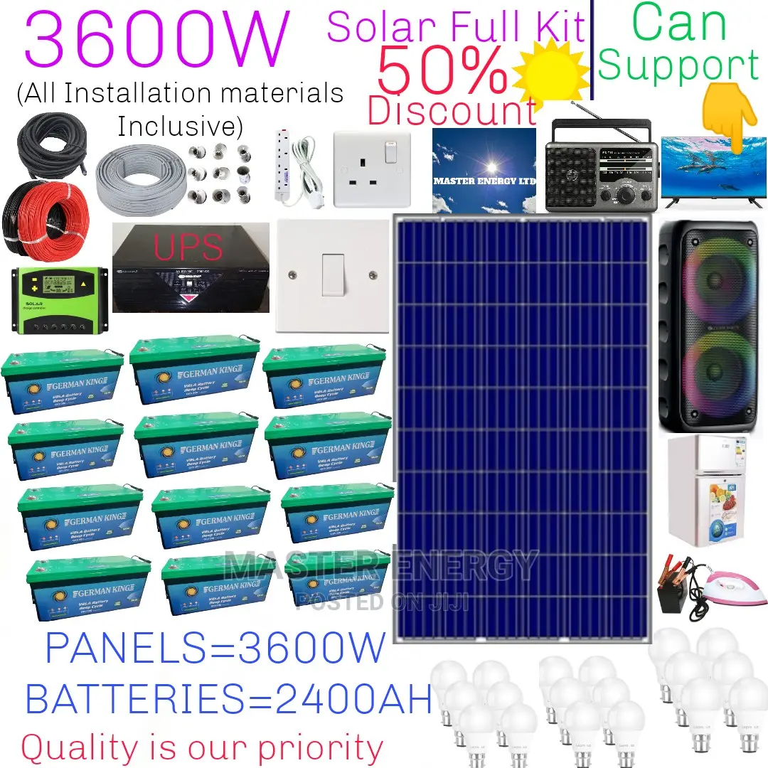 3600W And 2400ah Solar System Full Kit
