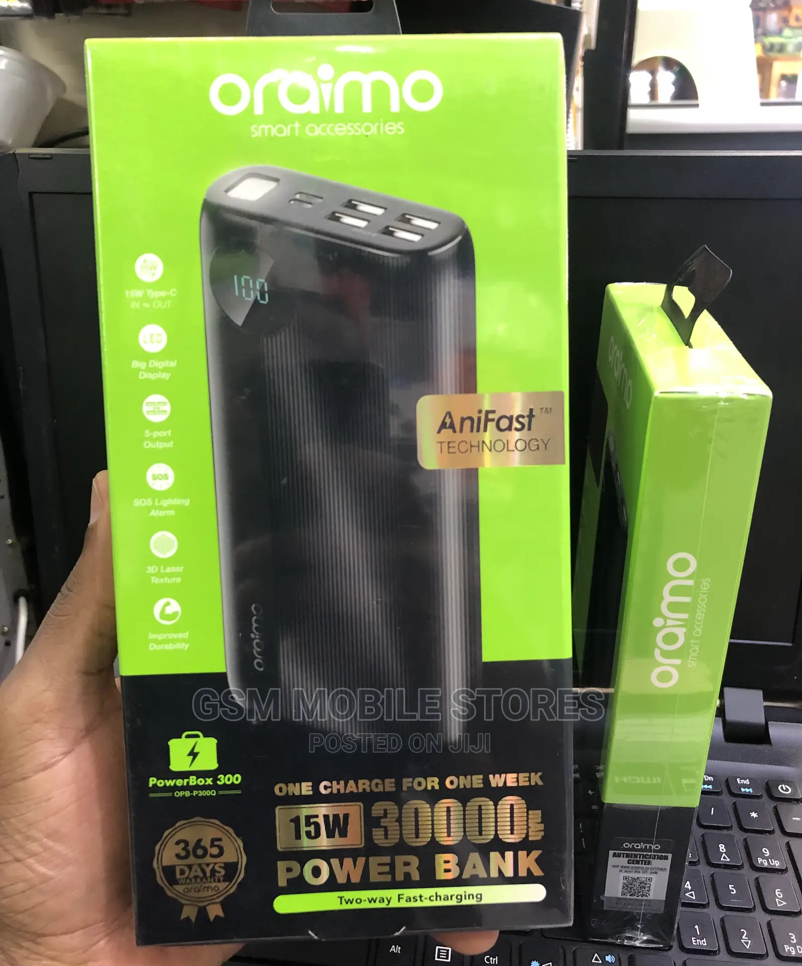 Oraimo Powerbox 300 30000mah 15W Fast-Charging Power Bank