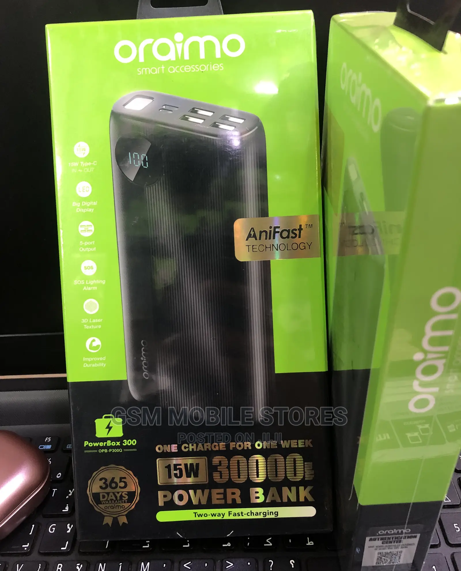 Oraimo Powerbox 300 30000mah 15W Fast-Charging Power Bank