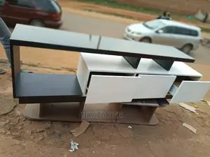 Black and White Glassed Tv Stand