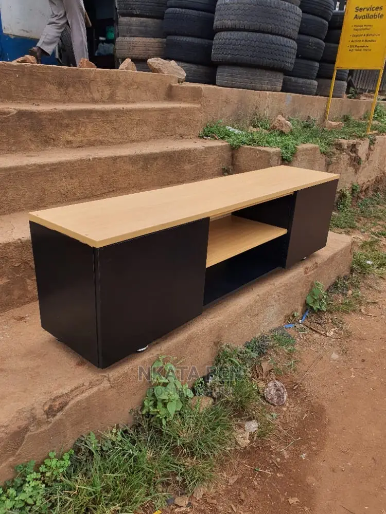 Black and Beach Coloured Tv Stand 5ft