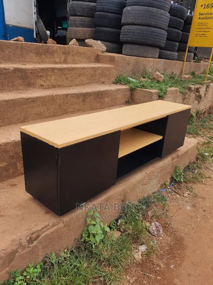 Black and Beach Coloured Tv Stand 5ft