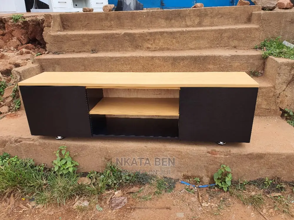Black and Beach Coloured Tv Stand 5ft