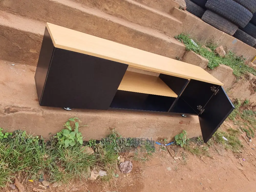 Black and Beach Coloured Tv Stand 5ft