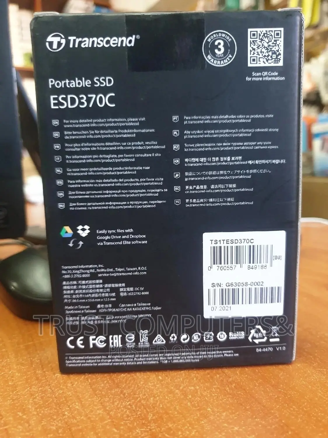 1TB External Transcend Ssd